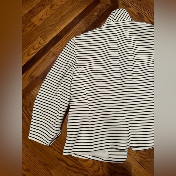 Nipon Boutique Black and White Striped Jacket Size 14 - Picture 10 of 11